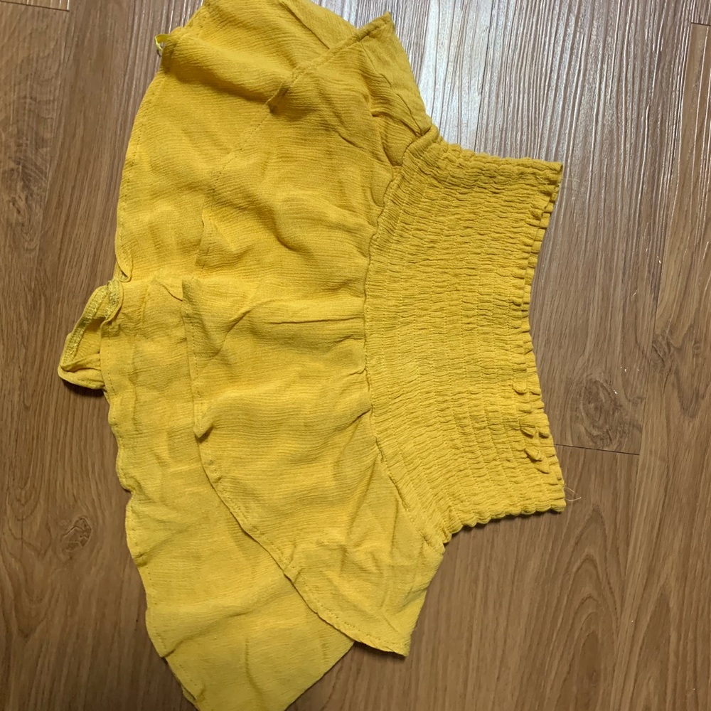 Yellow Flowy Skort